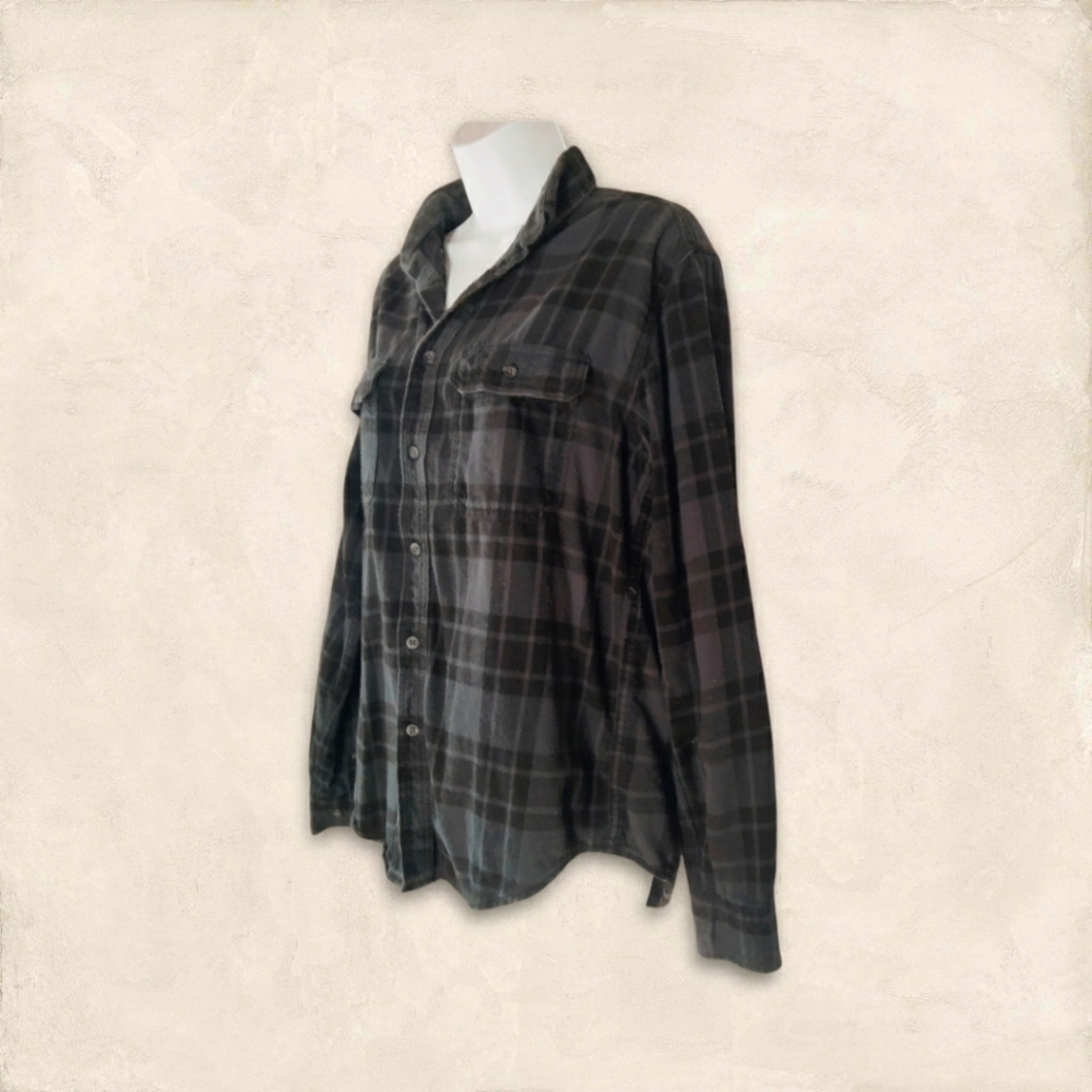 George black plaid women's button up shirt